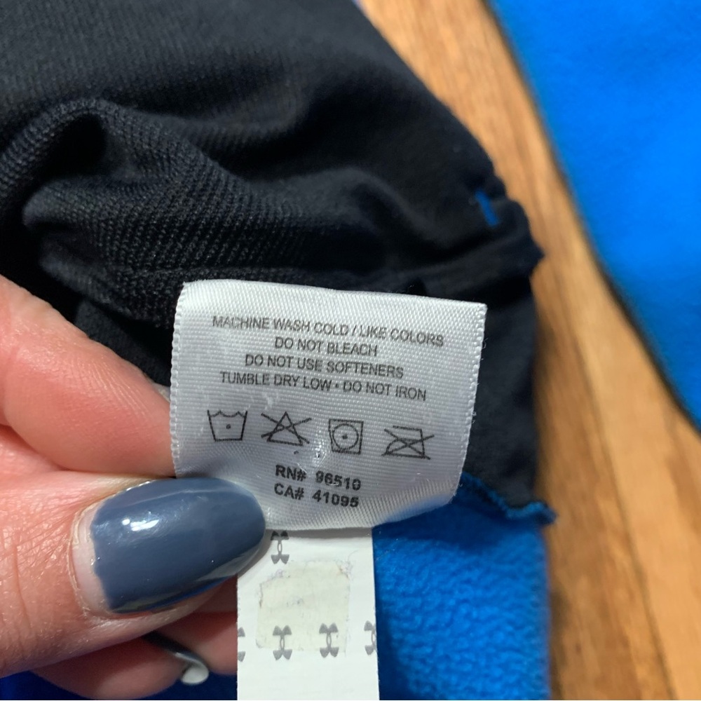 Under Armour Full-Zip Light Fleece Jacket - Cerulean Blue & Black Medium - Picture 10 of 12